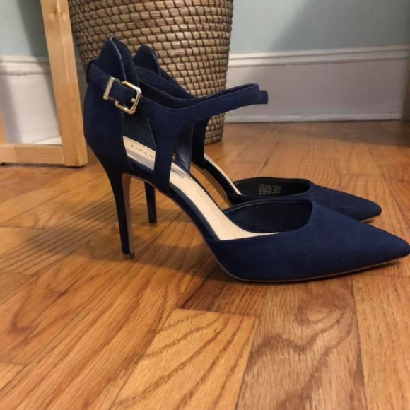 Navy blue high heels - Picture 2 of 2